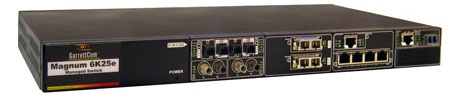 Garrettcom Magnum 6K25e and 6K25Re Configurable Gigabit Fiber Industrial Network Ethernet Rack Mount Mounted Switch Switches