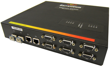 Combines features of a Serial Device Server, Ethernet Switch and IP Router in a single product; industrial firewall appliance;offers 4 Ethernet and 4 serial ports. dx800-01-h dx800-02-h. garrettcom serial device router