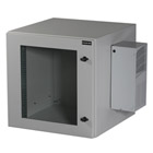NEMA 12 Wallmount Cabinet with 800-BTU Air Conditioner, Beige, Single-Hinged