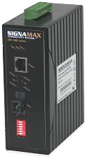 Signamax Connectivity Systems' 065-1800 series 10/100 to 100BaseFX have been developed to operate in harsh industrial environments that require ruggedized equipment that can operate in severe temperature extremes. These media converters are an afford-able solution for outdoor environments, transportation roadside systems, shop floors, and other harsh environments where consistent operation at temperature extremes of -40°F to 176°F (-40°C to 80°C) is necessary. These media converters are compact, plug-and-play devices that do not require complex user setup, but also have the manual setting features necessary to adjust to unusual operating conditions.