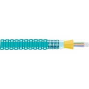 12 Strand Interlocking Armored, 10 Gigabit, 50 Micron Multimode, 12-Strand Fiber Optic Cable, Plenum, Cut to Length